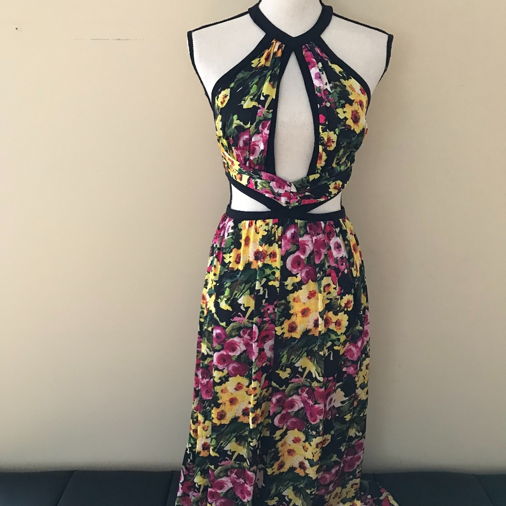 JGLFFD Jay Godfrey Long Flowing Floral Dress